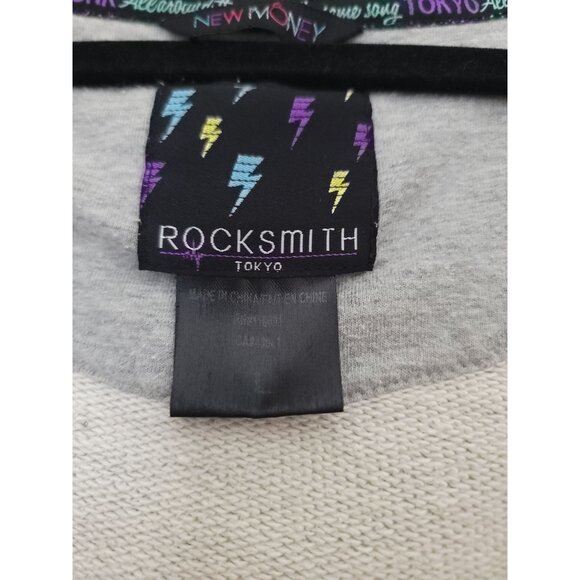 Rocksmith Tokyo New Money Spell Out Embroidered Zip Up Hoodie Streetwear Sz L - Picture 4 of 8